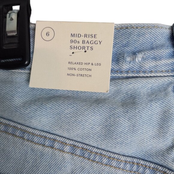 Universal Thread Size 6 Shorts Womens Light Wash Denim Jean Recycled Cotton NEW - Picture 10 of 10